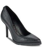 Karl Lagerfeld Paris Madelyn Slip On Pointed Toe Lug Sole Pumps
