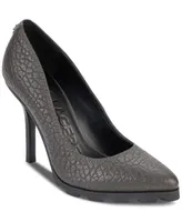 Karl Lagerfeld Paris Madelyn Slip On Pointed Toe Lug Sole Pumps