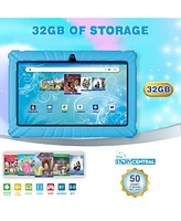 Contixo 7" V8-2 Kids Android 11 Bluetooth Wi-Fi Pro Hd Tablet 32GB Featuring 50 Disney eBooks with 2MP Dual Camera Toddler Child Proof Case