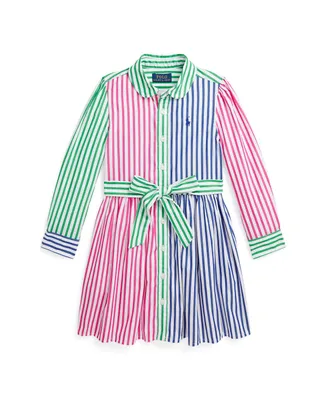 Polo Ralph Lauren Toddler and Little Girls Striped Cotton Poplin Fun Shirtdress