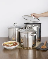 Sedona Kitchen 3-Pc. Stainless Steel Stockpot Set