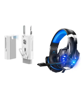Bolt Axtion G9000 Stereo Gaming Headset Noise Cancelling + Mic, Led Light, Bass Sound, Soft Memory Earmuffs With Bundle