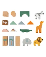 Small Foot Building Blocks Safari Theme - 50 Pieces