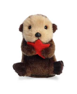 Aurora Mini Spiffy Otter Shoulderkins Adorable Plush Toy Brown 4.5"
