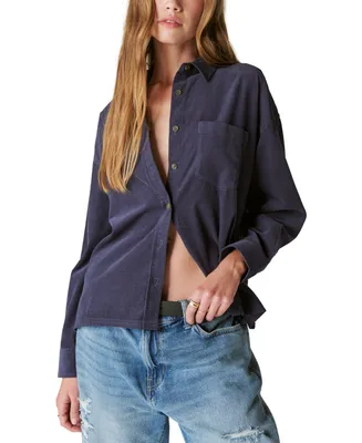 Lucky Brand Women's Long-Sleeve Corduroy Button-Up Shirt