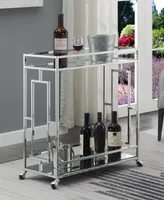 Convenience Concepts 29.25" Mirror Town Square 2 Tier Bar Cart