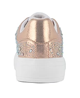 Juicy Couture Women's Alanis Rhinestone Lace Up Platform Sneakers