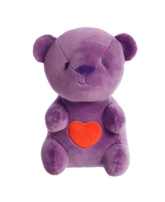 Aurora Small Yummy Heartbear Valentine Heartwarming Plush Toy Purple 8"