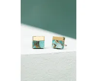 Starfish Project Lorena Square Turquoise Stud Earrings