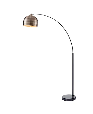 Teamson Home Arquer Arc Metal Floor Lamp with Bell Shade