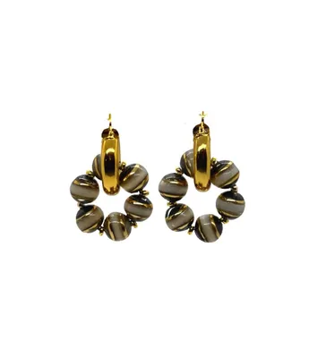 Banded Abalone Shell Earrings