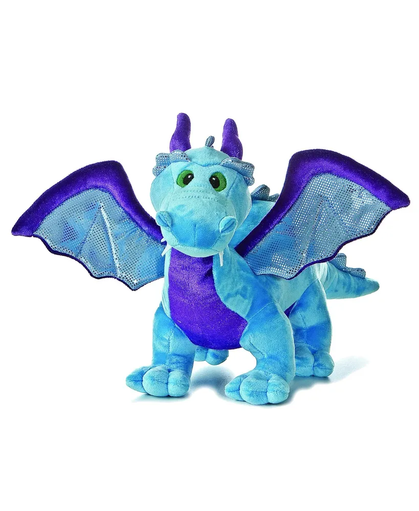 Aurora Large Blue Dragon Dinos & Dragons Ferocious Plush Toy Blue 18"