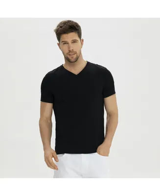 Bellemere Men's Grand V-Neck Mercerized Cotton T-Shirt