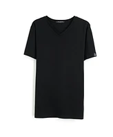 Bellemere New York Men's Grand V-Neck Mercerized Cotton Slim Fit T-Shirt - Consider Sizing Up for a Relaxed