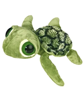 Aurora Medium Slide Sea Turtle Dreamy Eyes Enchanting Plush Toy Green 10"