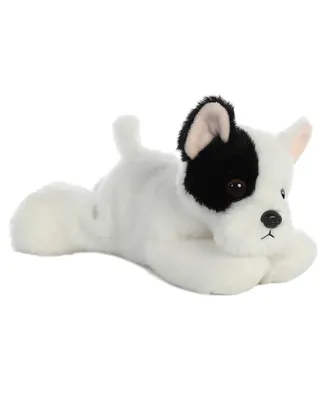 Aurora Small French Bulldog Pup Flopsie Adorable Plush Toy White 8"