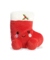 Aurora Mini Holly Stocking Palm Pals Festive Plush Toy Red