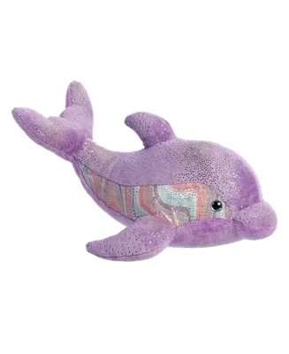 Aurora Medium Dolphin Destination Nation Adventurous Plush Toy Purple 12"