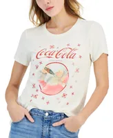 Lucky Brand Women's Coke Santa Snow Cotton Crewneck T-Shirt