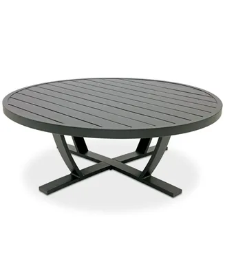 Astaire 48" Round Outdoor Slat Top Coffee Table