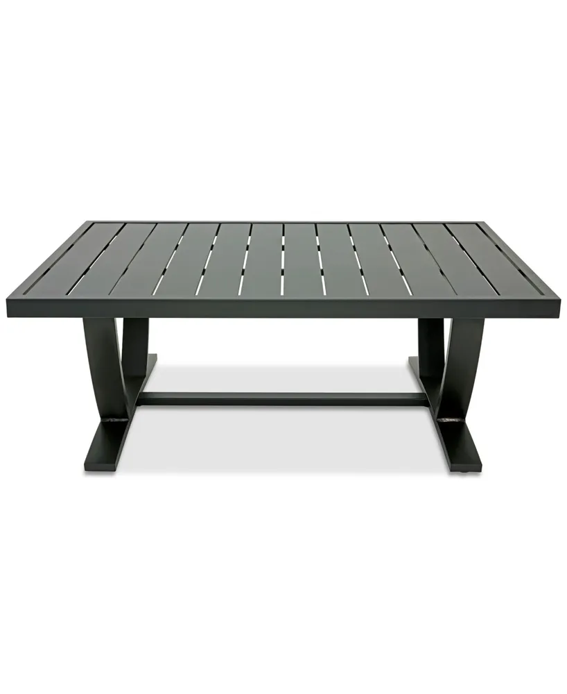 Astaire 48" x 32" Rectangle Outdoor Slat Top Coffee Table