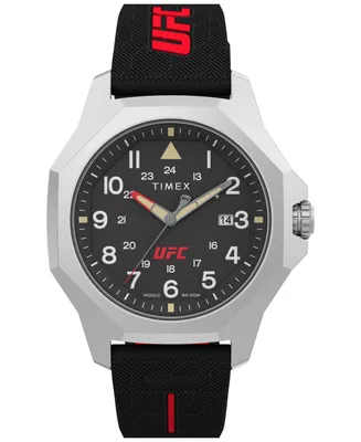 Timex Ufc Men's Reveal Analog Black Resin Watch, 41mm