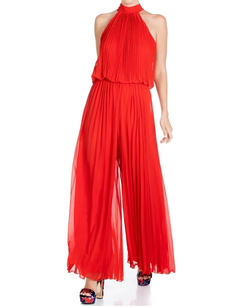 Meghan Fabulous Plus Wild Orchid Pleat Jumpsuit