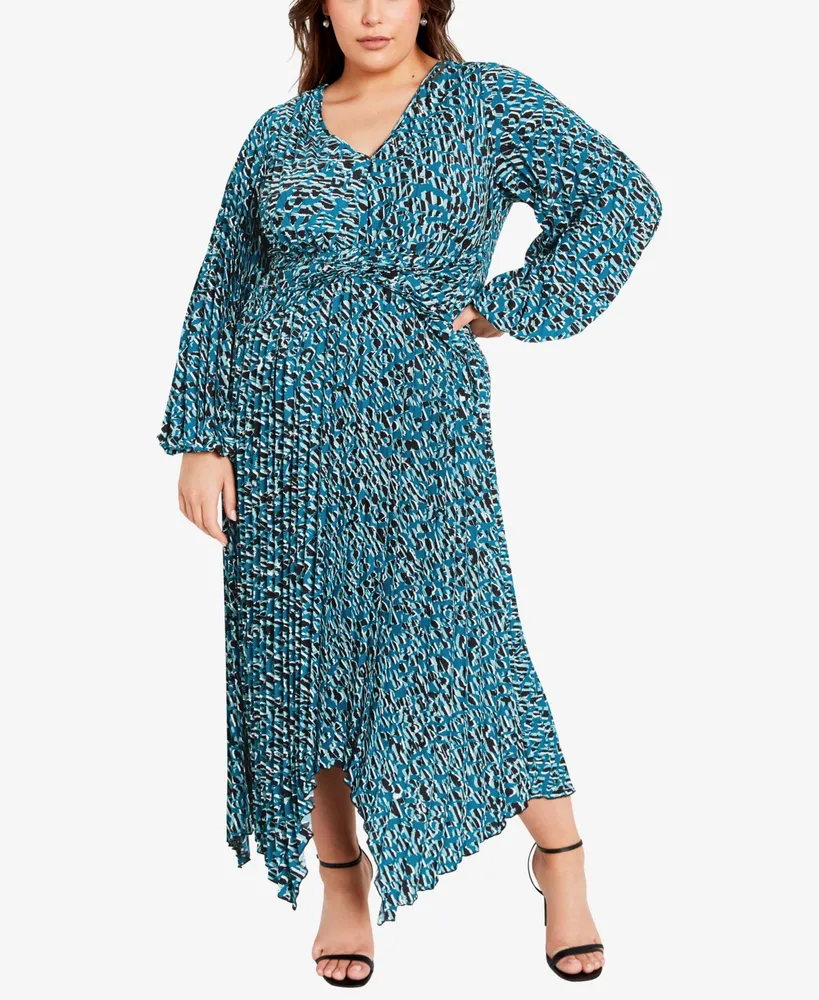 Avenue Plus Size Tisha Lace V-neck Maxi Dress