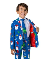 OppoSuits Little Boys Festivity Christmas Party Outfit Including Blazer, Pants and Tie Suit Set