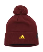 Men's adidas Maroon Arizona State Sun Devils 2023 Sideline Cold.rdy Cuffed Knit Hat with Pom