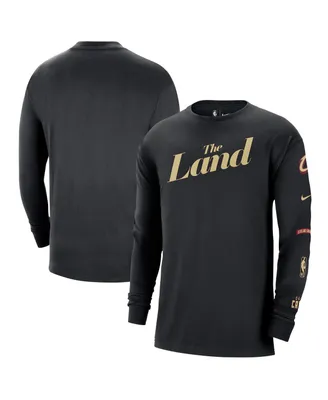Men's Nike Black Cleveland Cavaliers 2023/24 City Edition Max90 Expressive Long Sleeve T-shirt