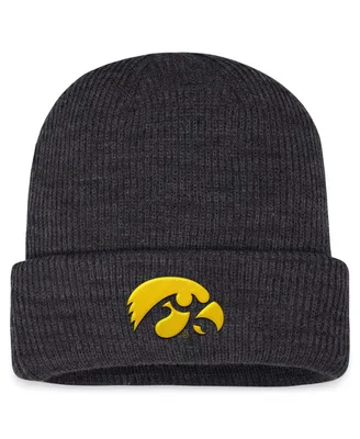 Men's Top of the World Charcoal Iowa Hawkeyes Sheer Cuffed Knit Hat