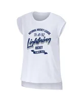 Women's Wear by Erin Andrews White Tampa Bay Lightning Domestic Tank Top