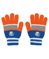 Women's Wear by Erin Andrews New York Islanders Stripe Glove and Scarf Set