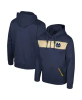 Men's Colosseum Navy Notre Dame Fighting Irish Quarter-Zip Hoodie