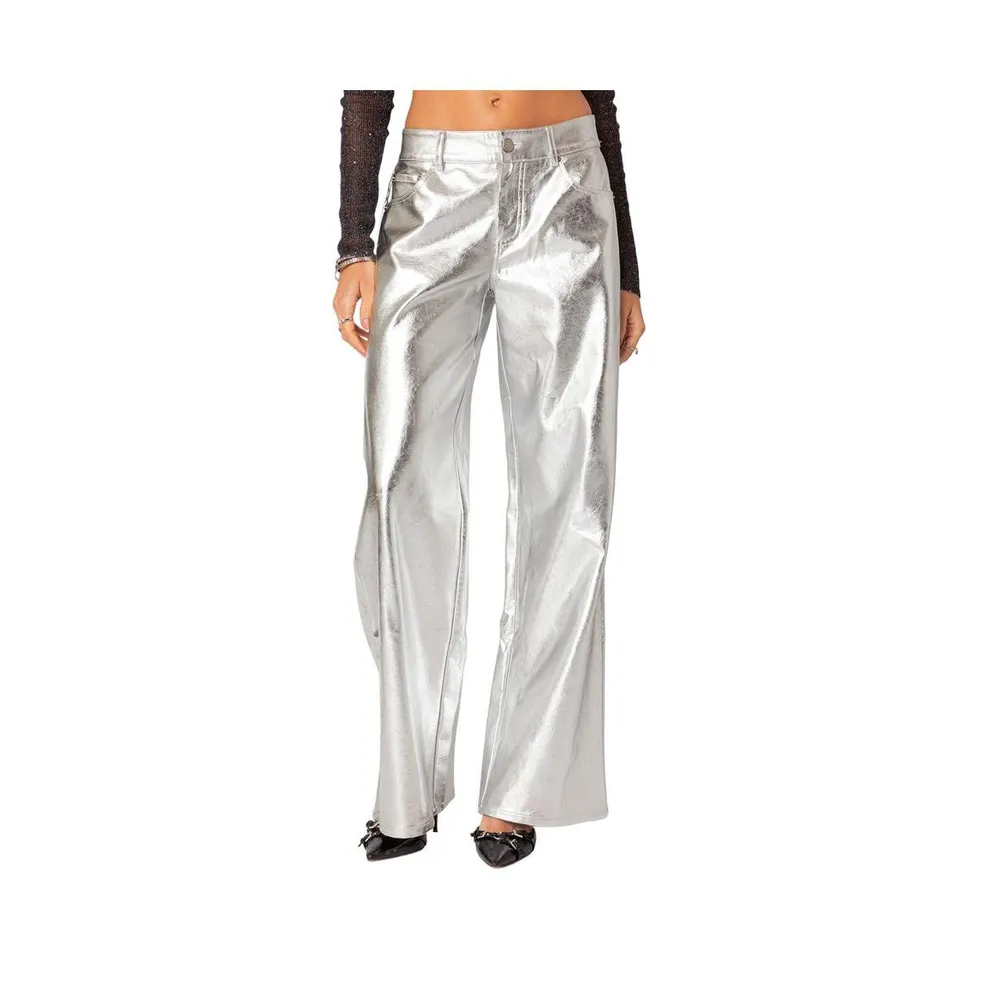 Women's Kim metallic faux leather pants