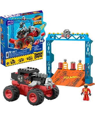 Mega Hot Wheels Bone Shaker Crush Course Monster Truck Building Toy with 1 Figure 151 Pieces - Multi
