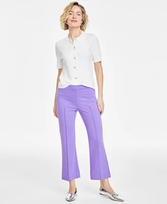 On 34th Women's Ponte Kick-Flare Ankle Pants, Regular and Short Lengths