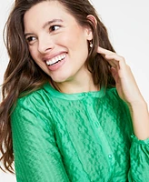 On 34th Women's Solid Seersucker Shirt, Created for Macy's