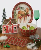 Certified International Christmas on the Farm 3-d Barn Cookie Jar