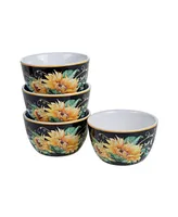 Certified International Sunflower Fields 4-Pc. Ice Cream Bowls