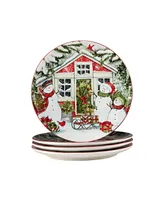 Snowman's Farmhouse 16 Piece Dinnerware Set