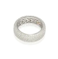 Suzy Levian New York Cubic Zirconia Sterling Silver Eternity Pave Ring