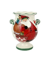 Old St. Nick Handled Cachepot with Gifts