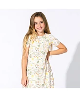 Bellabu Bear Toddler| Child Girls Fall Floral Short Sleeve Dress