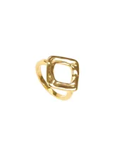 Heymaeve Stainless Steel 18K Gold Plated Fashion Forward Ring