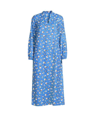 Lands' End Women's Long Sleeve Flannel Nightgown