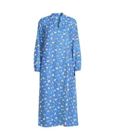 Lands' End Women's Long Sleeve Flannel Nightgown