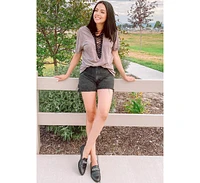 Pola Black Leather Horsebit Loafers