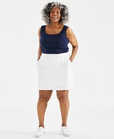 Style & Co Plus Solid Pull-On Skort, Created for Macy's